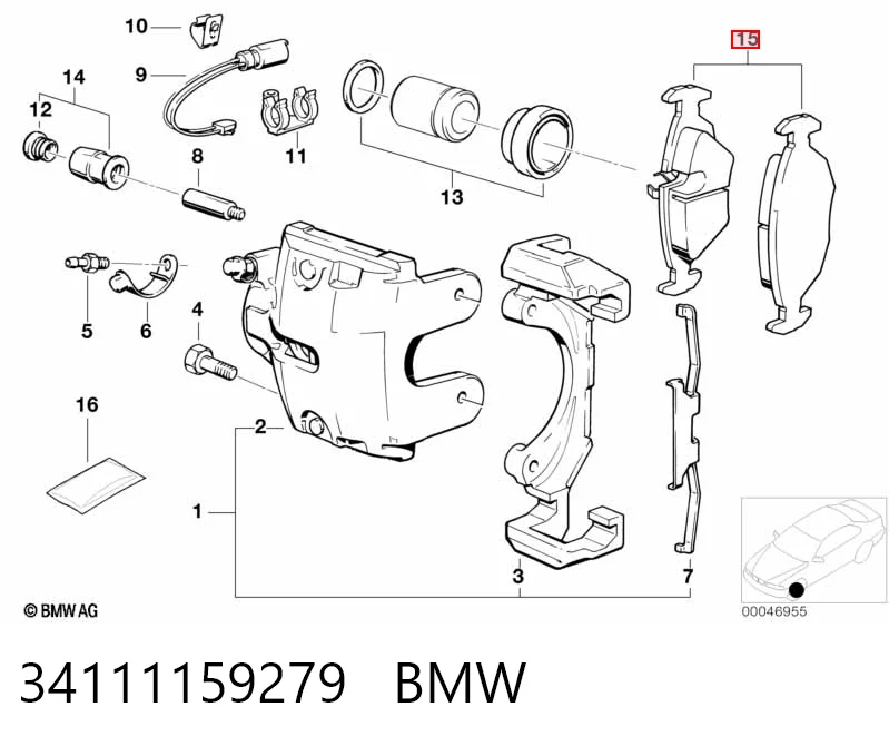 34111159279 BMW Колодки передние