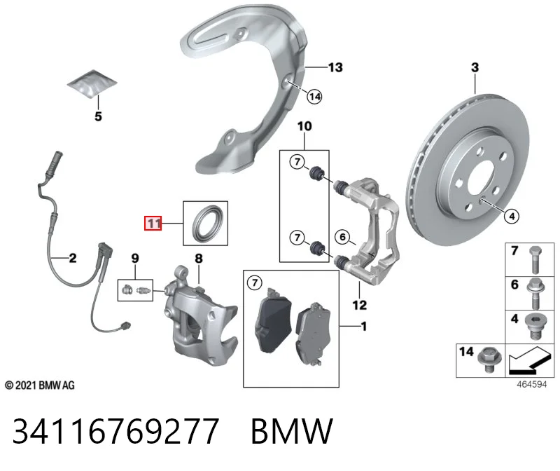 Ремкомплект тормозной системы Mini Clubman I универсал (R55) (2007 - 2015) цена, от 2.88 USD