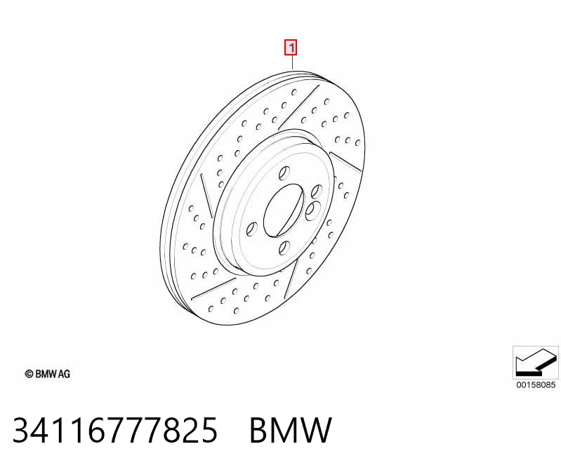 34116777825 BMW Диск тормозной передний