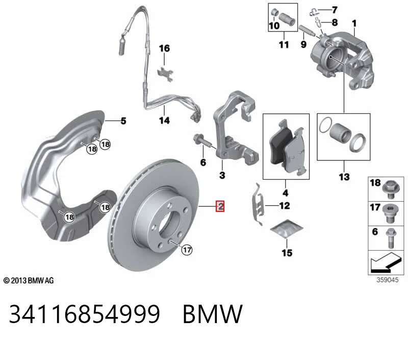 34116854999 BMW Диск тормозной передний