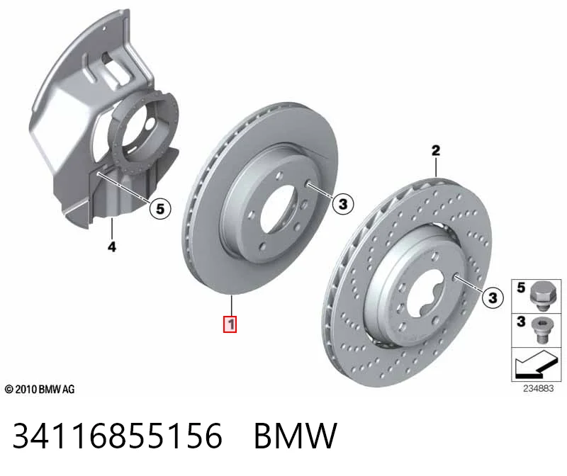 34116855156 BMW Диск тормозной передний