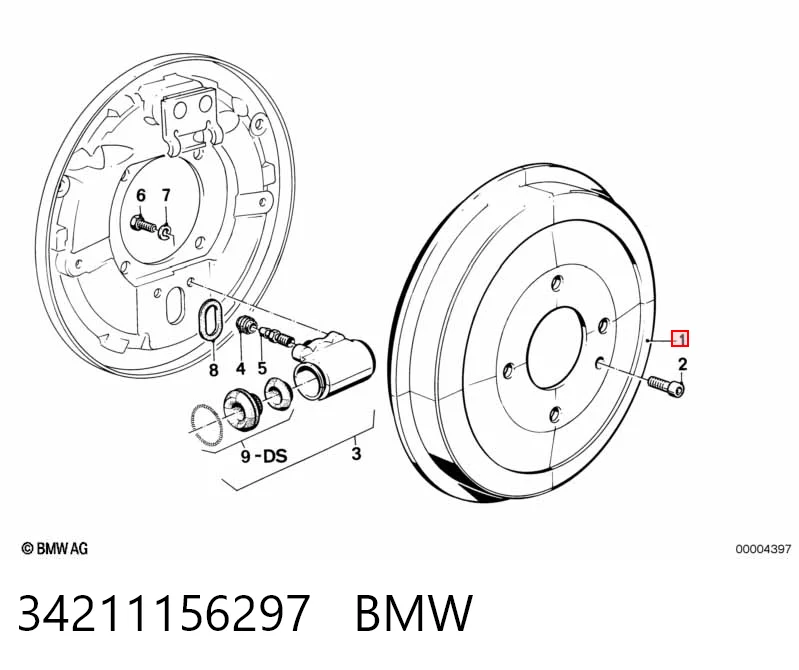 34211156297 BMW Тормозной барабан