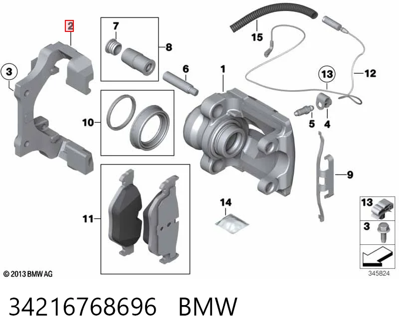  Скоба суппорта BMW 3 