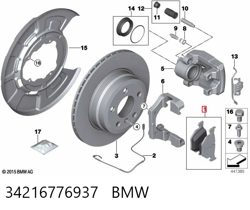 34216776937 BMW Колодки тормозные дисковые комплект