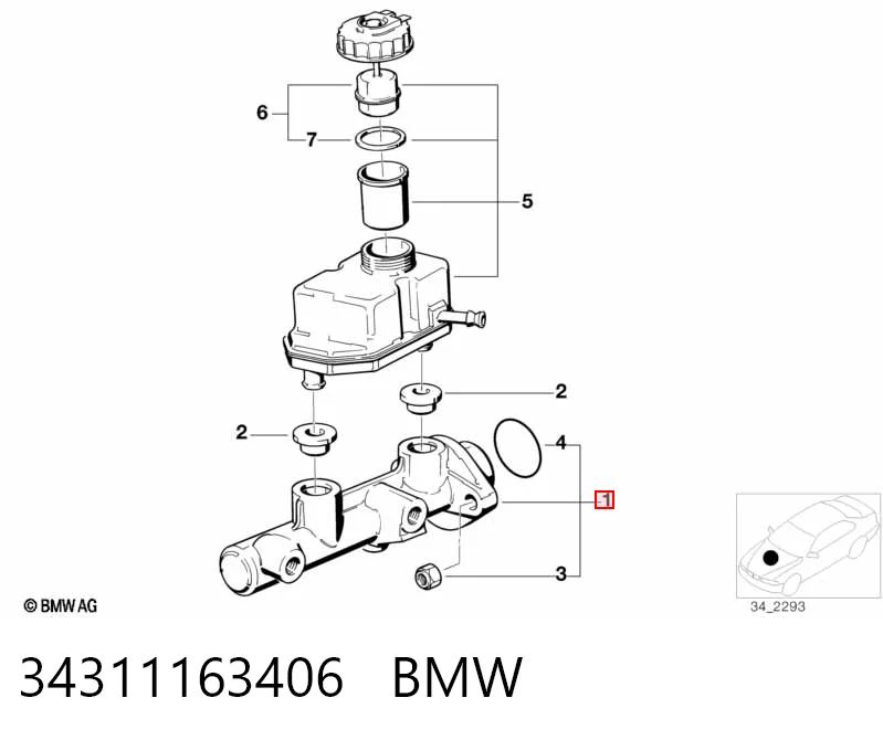  Главный тормозной цилиндр BMW 7 