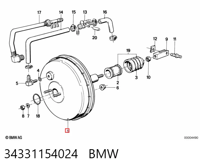 Усилитель тормоза вакуумный на BMW 5  E28