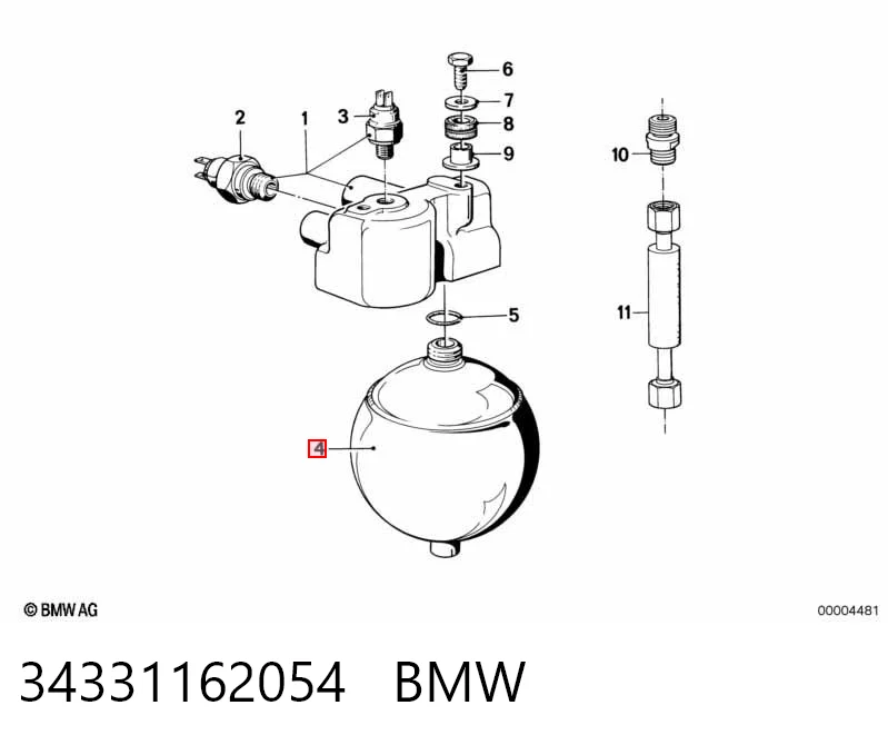 780351 Opel Элементы гидропневматической тормозной системы
