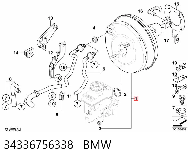  Усилитель тормозов BMW 7 