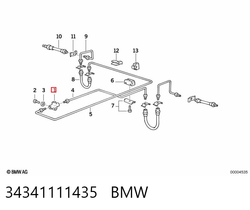 Тройник тормозных трубок Renault (RVI) 7700634173 цена, от 5.51 USD