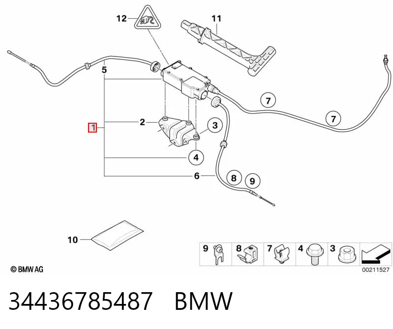 34436785487 BMW Электропривод ручного тормоза