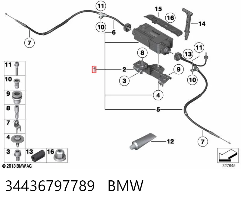 34436797789 BMW Электропривод ручного тормоза