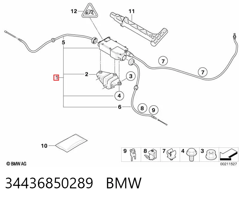 34436850289 BMW Электропривод ручного тормоза
