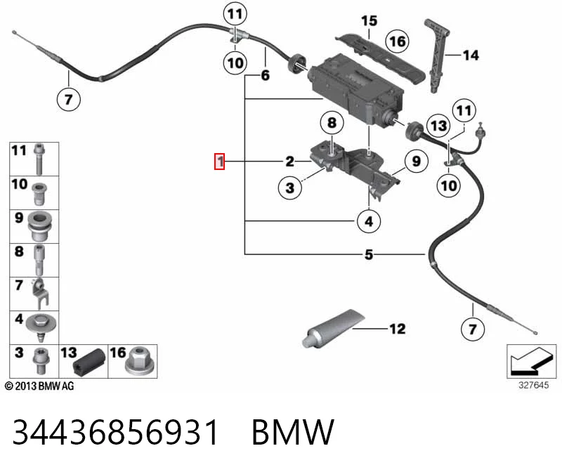 34436856931 BMW Электропривод ручного тормоза