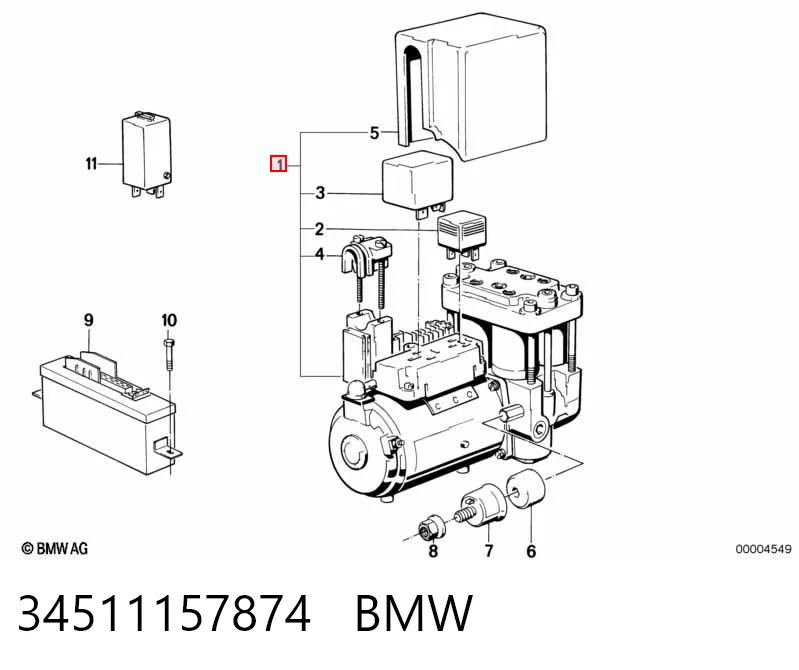 Гидроблок АБС BMW 5 седан (E34) (1987 - 1995) цена, от 16.47 USD