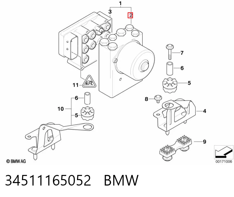 Блок ABS гидравлический на BMW 3  E36