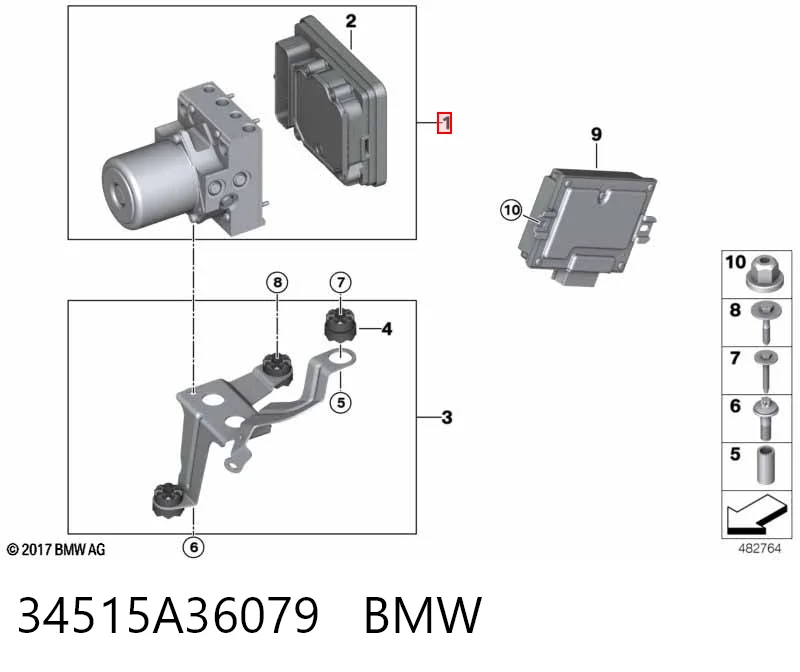 34511543518 BMW Блок ABS гидравлический