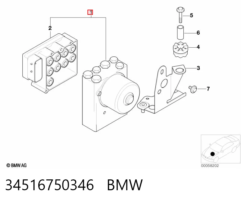 Блок ABS гидравлический на BMW 5  E39
