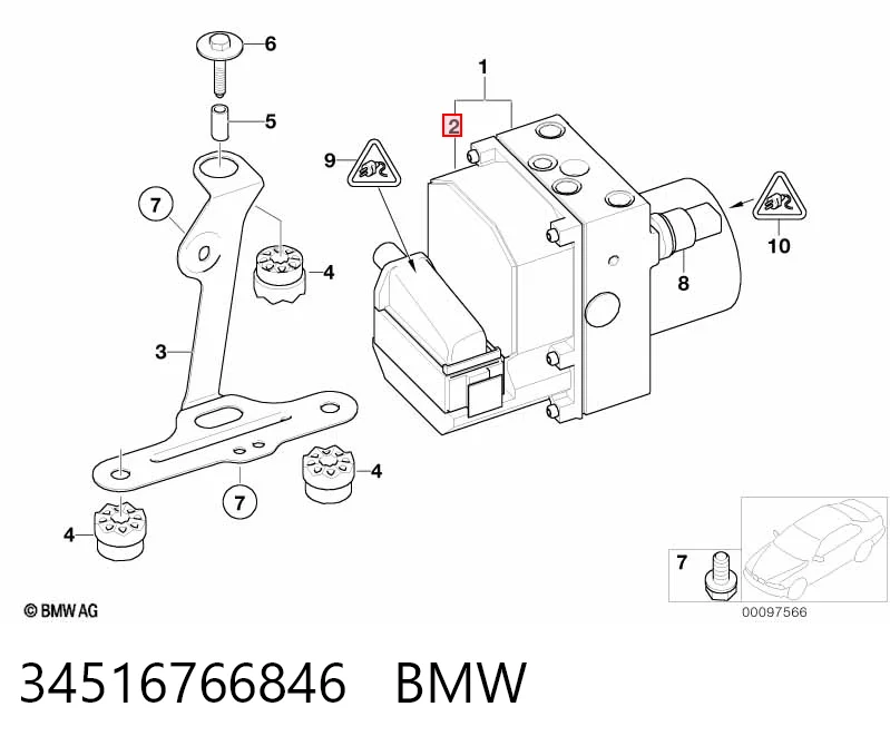 Гидроблок АБС BMW 7 седан (E65, E66, E67) (2001 - 2008) цена, от 570.15 USD