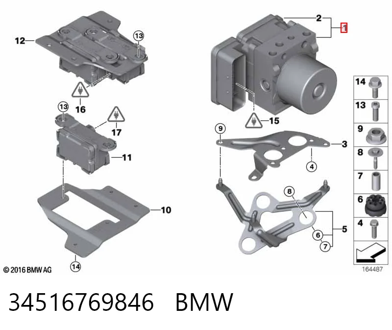 Блок ABS гидравлический на BMW 1  E81