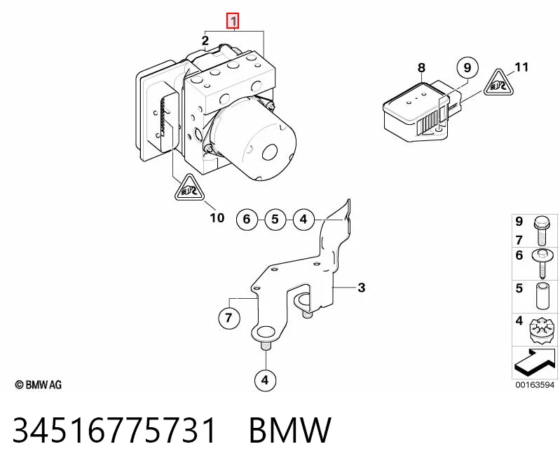 Блок ABS гидравлический на BMW 5  E61
