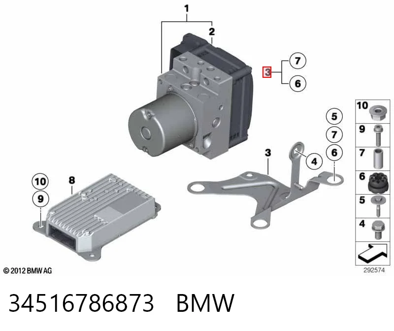 Колодки тормозные задние дисковые BMW 34516786873