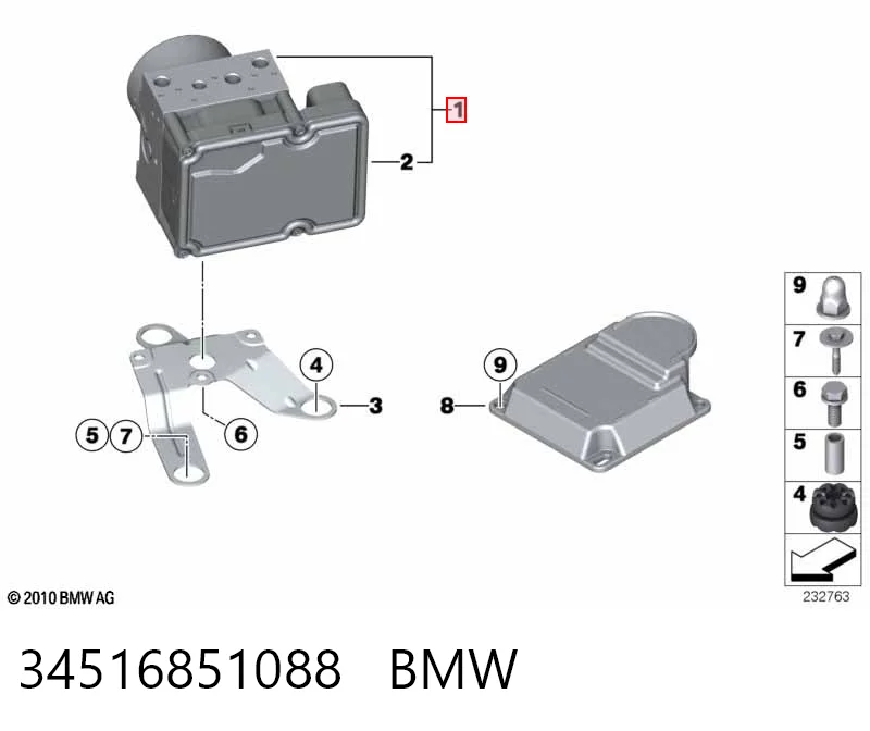 34516851088 BMW Блок ABS гидравлический