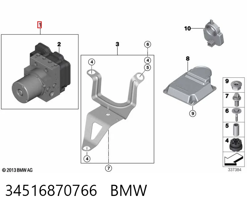 Блок ABS гидравлический на BMW X5  F15, F85