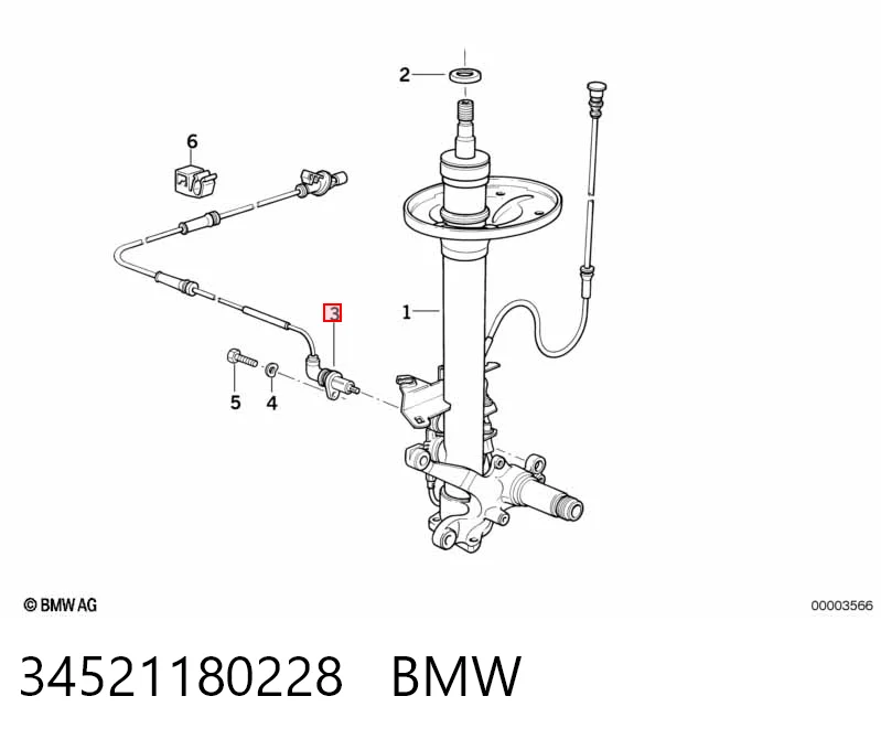 Датчик АБС на BMW 5  E34