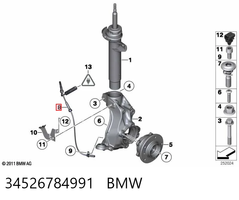 34526784991 BMW Датчик АБС