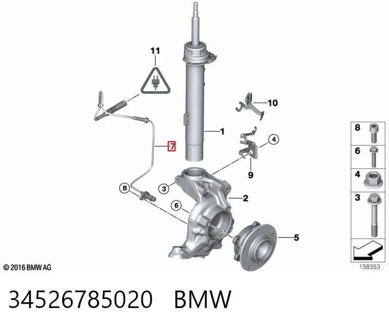 34526785020 BMW Датчик АБС