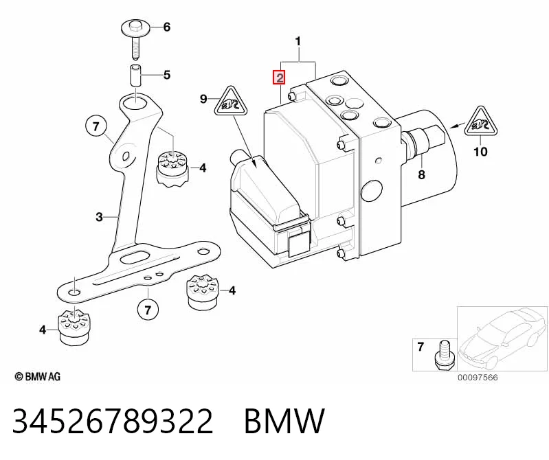 Купить Блок АБС Бмв 7  E65, E66, E67