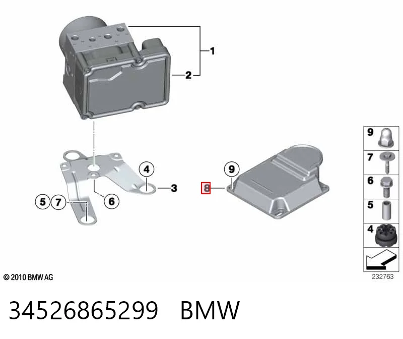 Модуль-процессор управления подушкой безопасности (ЭБУ AIRBAG) 6865299 BMW