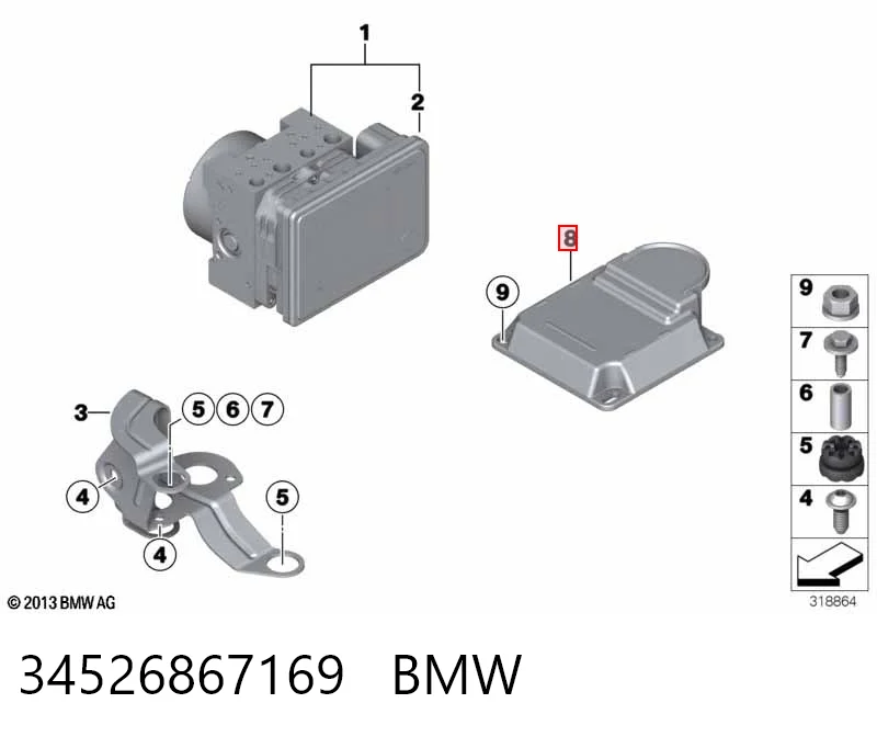 Модуль-процессор управления подушки безопасности BMW 6865299