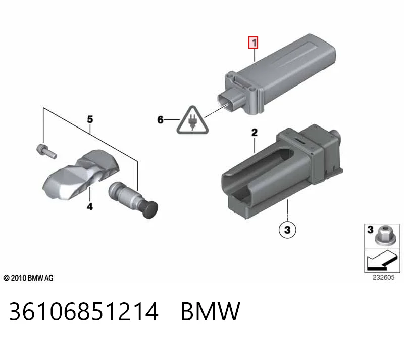 6853670 BMW Блок системы контроля давления в шинах