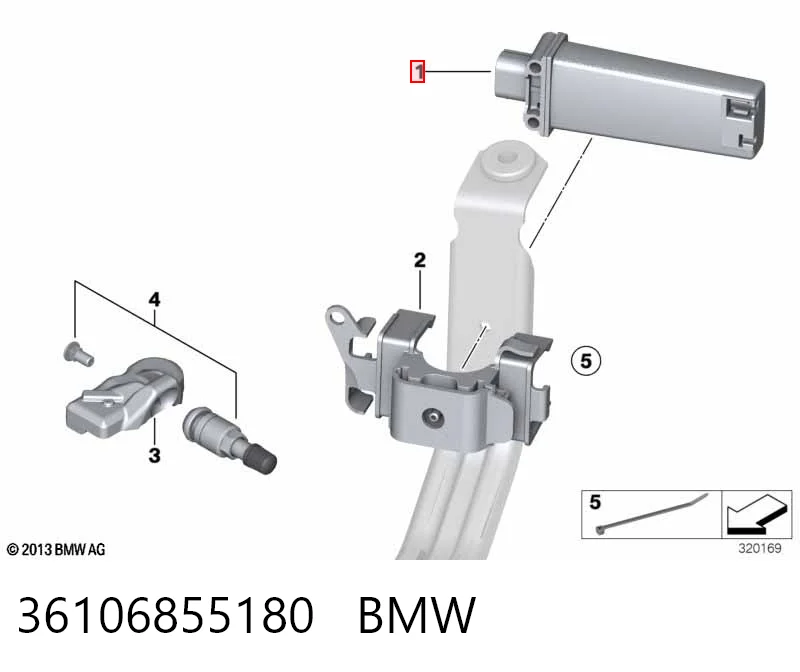6855180 BMW Блок системы контроля давления в шинах