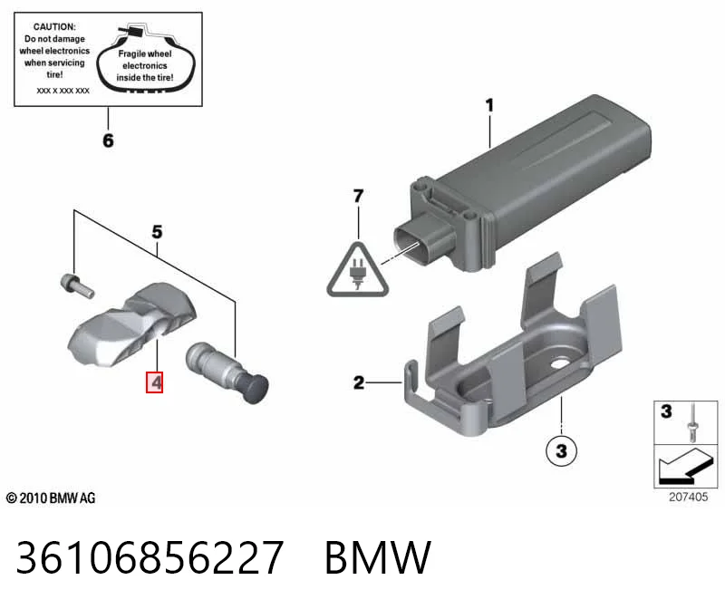 36106856227 BMW Манометр воздушный