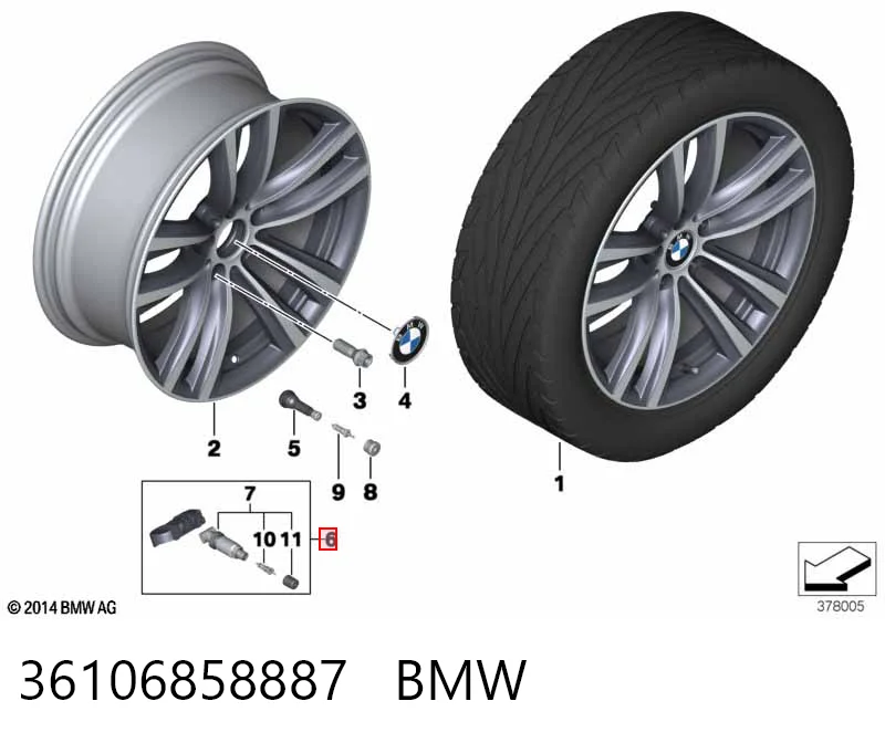 36106858887 BMW Манометр воздушный