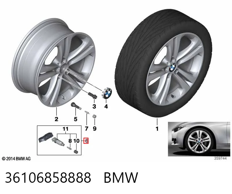 36106858888 BMW Манометр воздушный