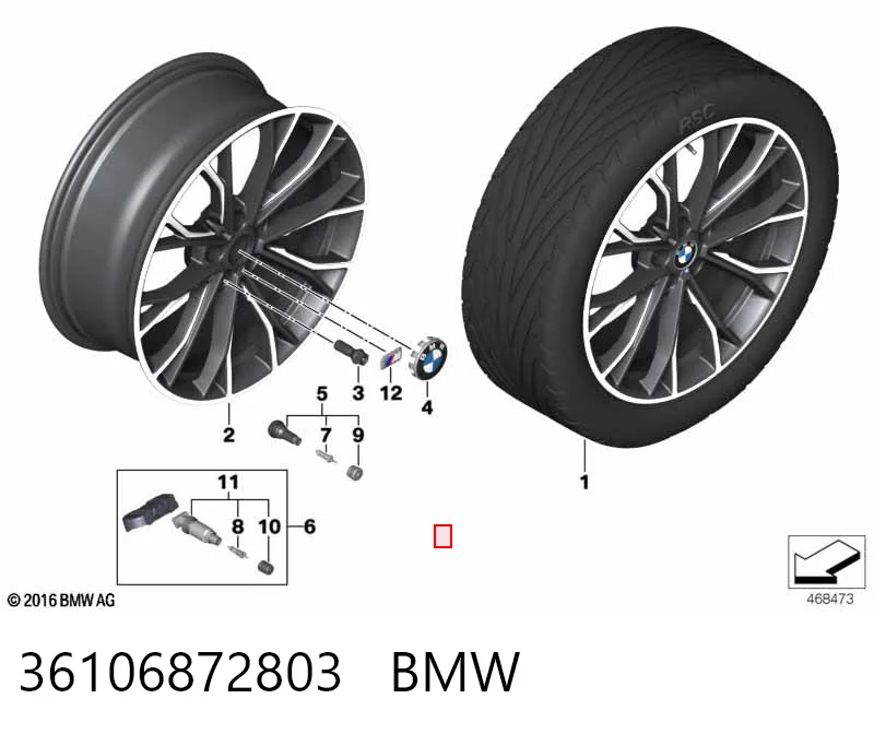 36106872803 BMW Манометр воздушный