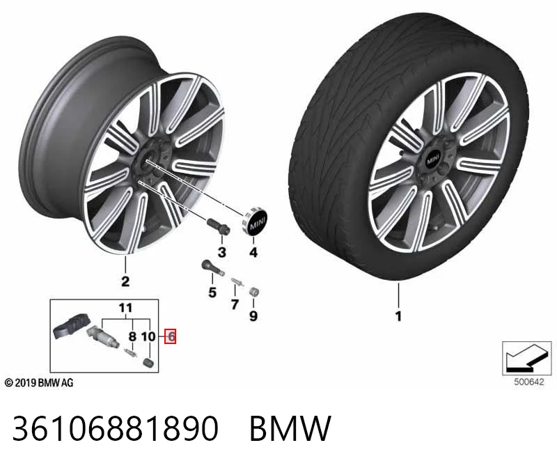 36106881890 BMW Манометр воздушный