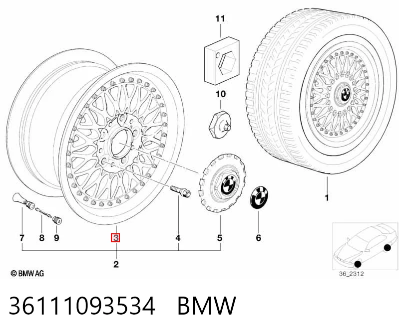 36111093534 BMW