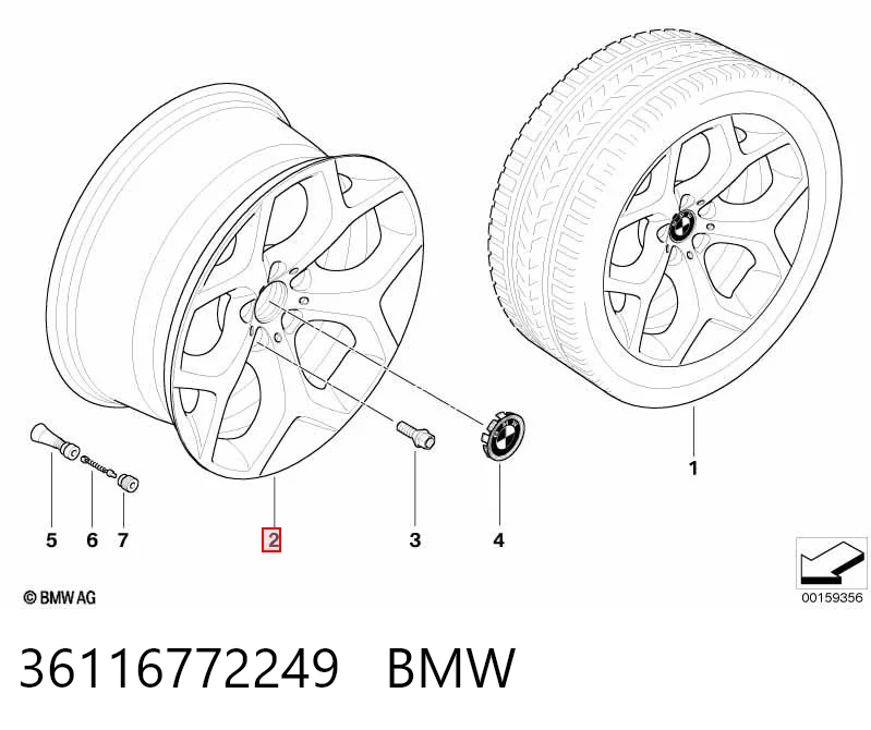 Диски колесные литые (легкосплавные, титановые) BMW 36116772249