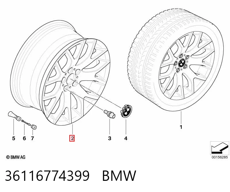 Диски колесные литые (легкосплавные, титановые) BMW 36116774399