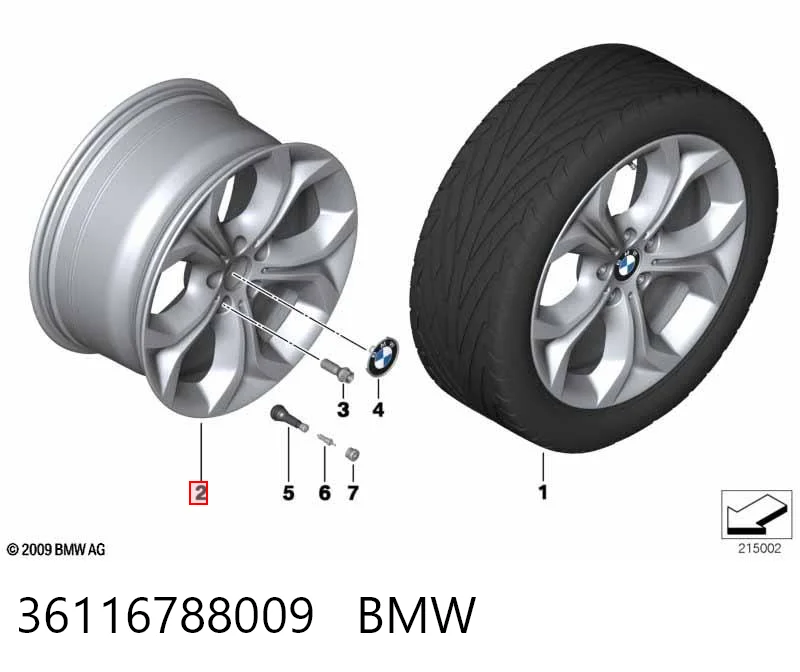Диски колесные литые (легкосплавные, титановые) BMW 36116788009
