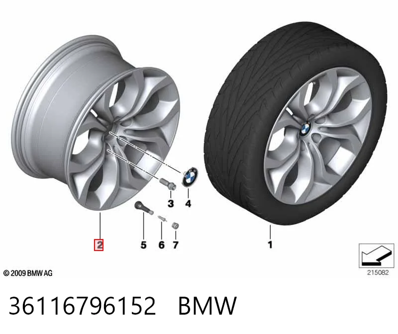 Диски колесные литые (легкосплавные, титановые) BMW 36116796152