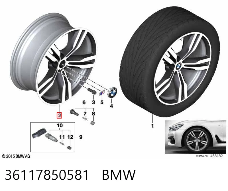 Диски колесные литые (легкосплавные, титановые) BMW 36117850581