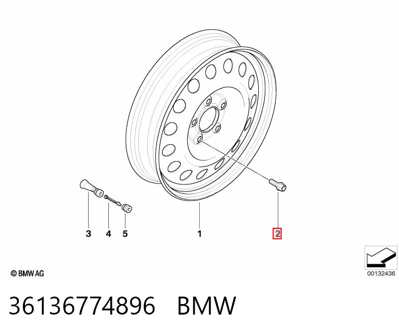 36136774896 BMW Болты колесные