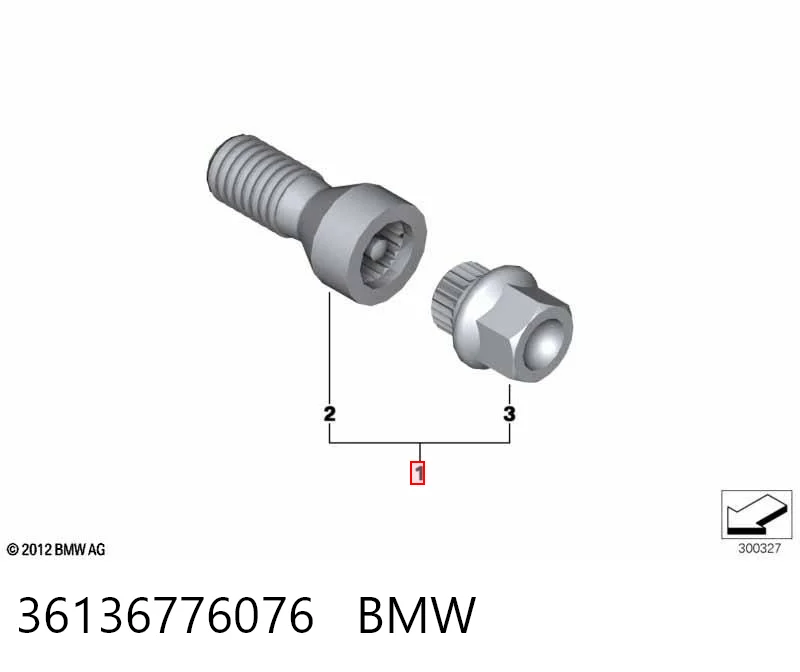 Болты колесные на BMW X5  E70