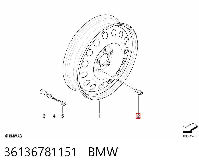36136781151 BMW Болты колесные