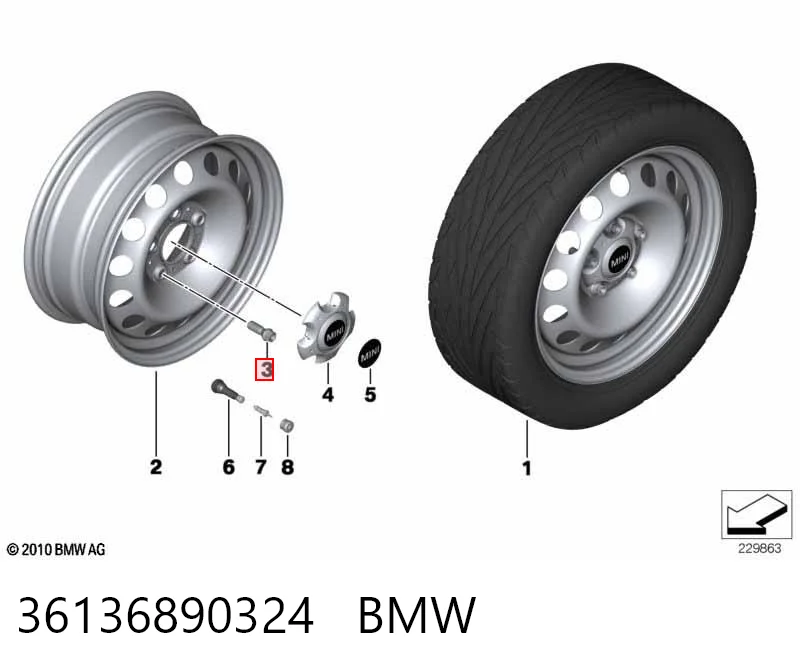 36136890324 BMW Болты колесные
